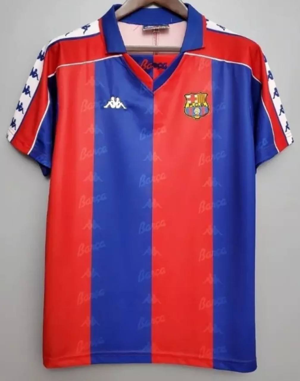 Camisa Retrô Barcelona 93/95 - Azul e Vermelho
