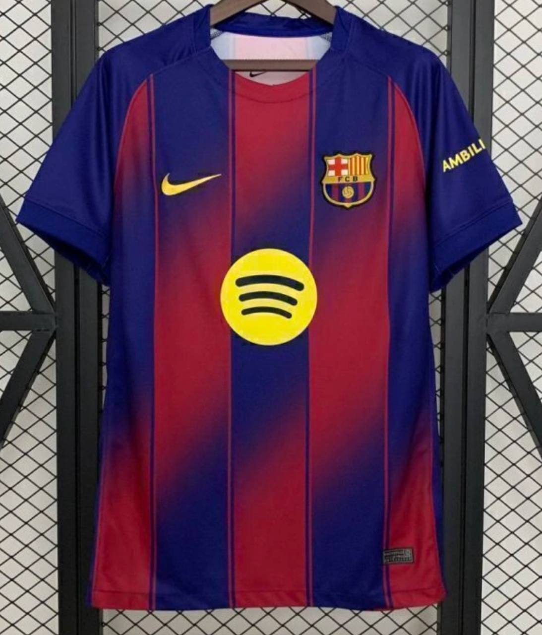 Camisa Barcelona Spotify 25/26 Torcedor - Azul e Vermelha
