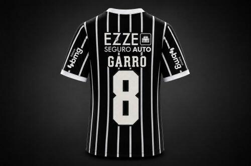 Camisa Corinthians II Garro 26/27 jogador Masculina - Preto+Branco