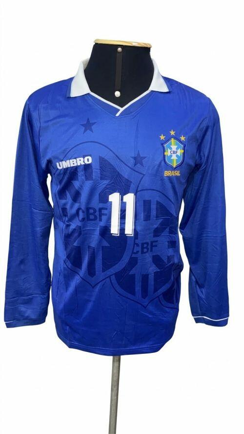 Camisa Retrô Brasil 1994 — Romário | Manga Longa azul