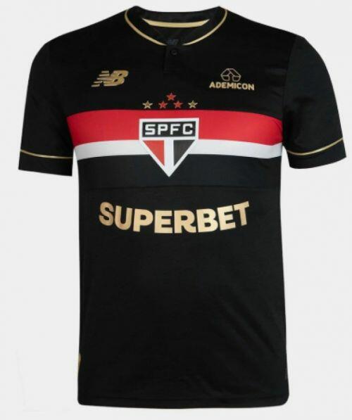Camisa São Paulo III 25/26 Jogador Comemorativa Jogador - Preto e Vermelho