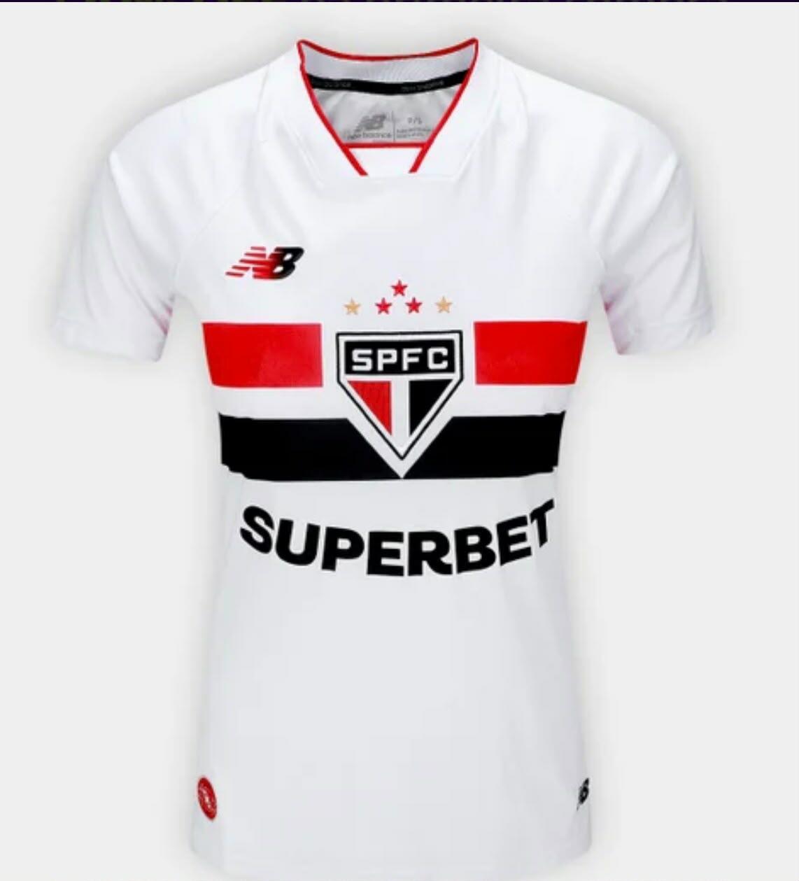 Camisa São Paulo I 26/27 Torcedor - Branco e Vermelho