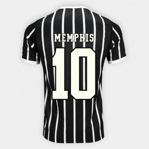 Camisa Corinthians II 26/27 Memphis N° 10 Jogador Nike Masculina - Preto+Branco