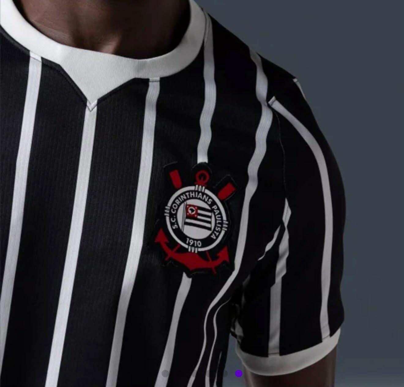 Camisa Corinthians - Preta e branca