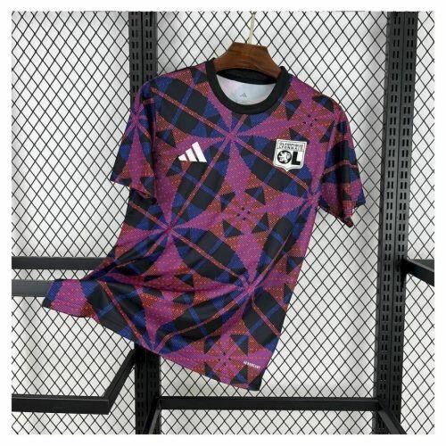 Camisa Olympique Lyon 25/26 Pré-Jogo Torcedor - Roxa
