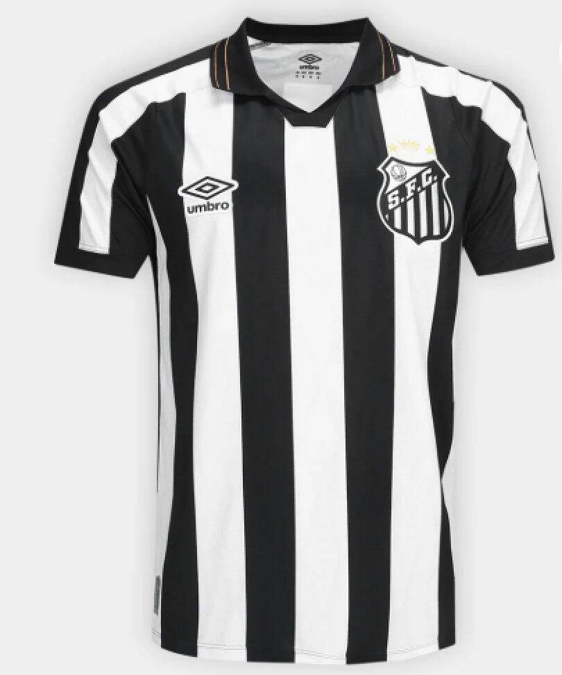 Camisa Santos II 26/27 s/n Torcedor Masculina - Branco+Preto