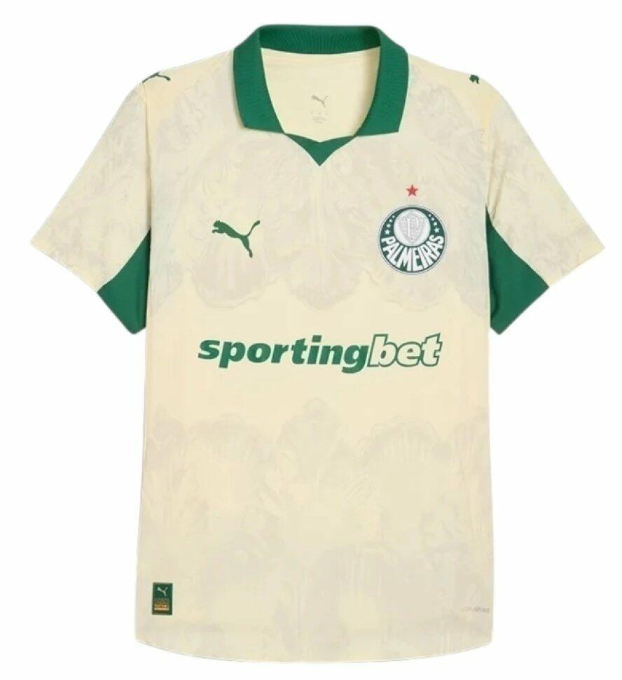 Camisa Palmeiras Edição especial Mundial de Clubes 25/26 - Torcedor Masculina - Bege e verde