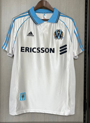 Camisa Olympique de Marseille Home Retrô 1998/1999 Torcedor Adidas Masculina - Branco
