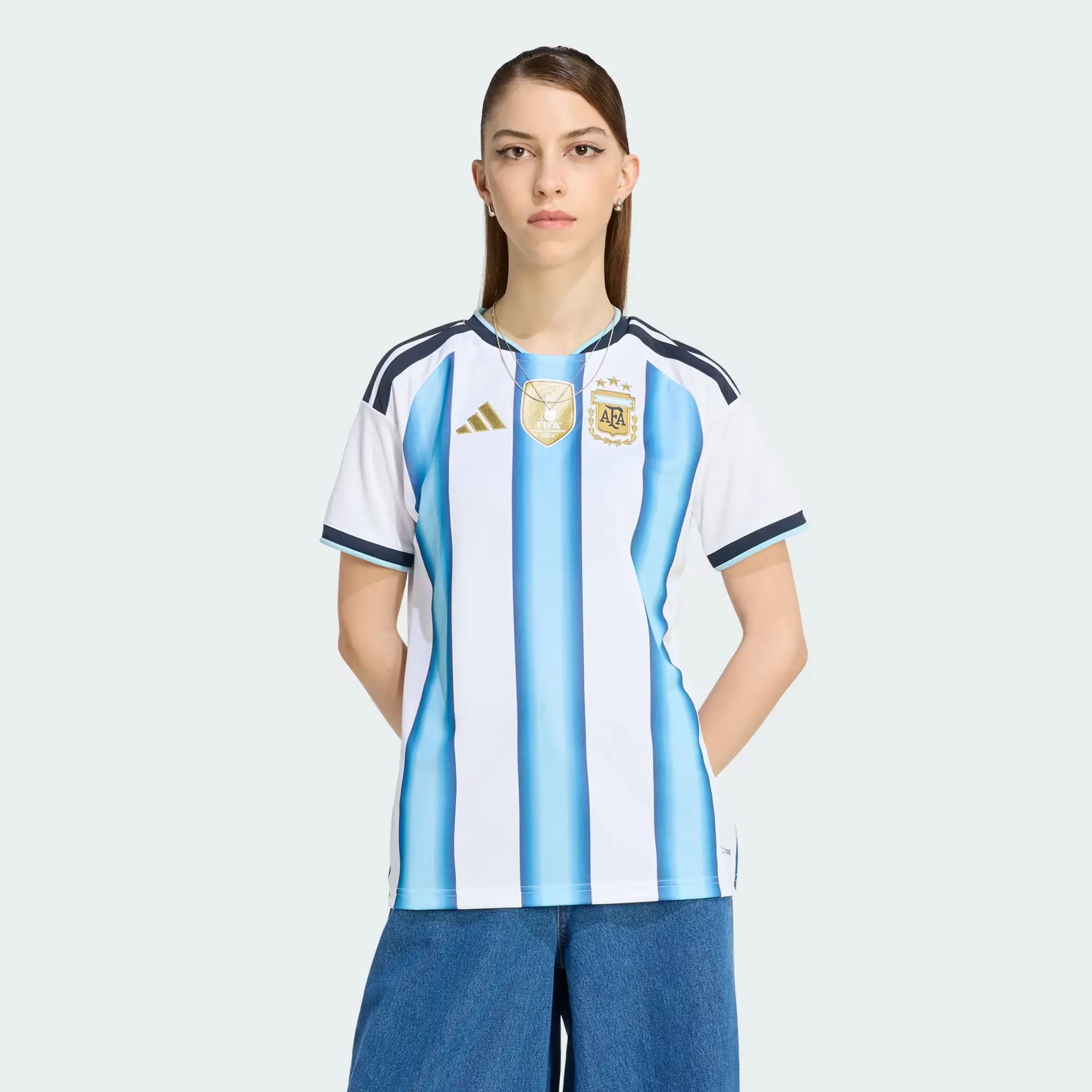 Camisa I Seleção Argentina 2026 Home - Feminina - Branca