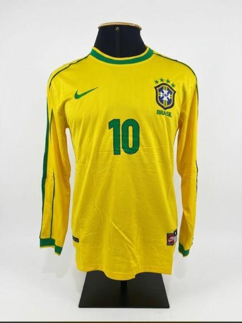 Camisa Retrô Brasil 1998 — Manga Longa | Ronaldinho