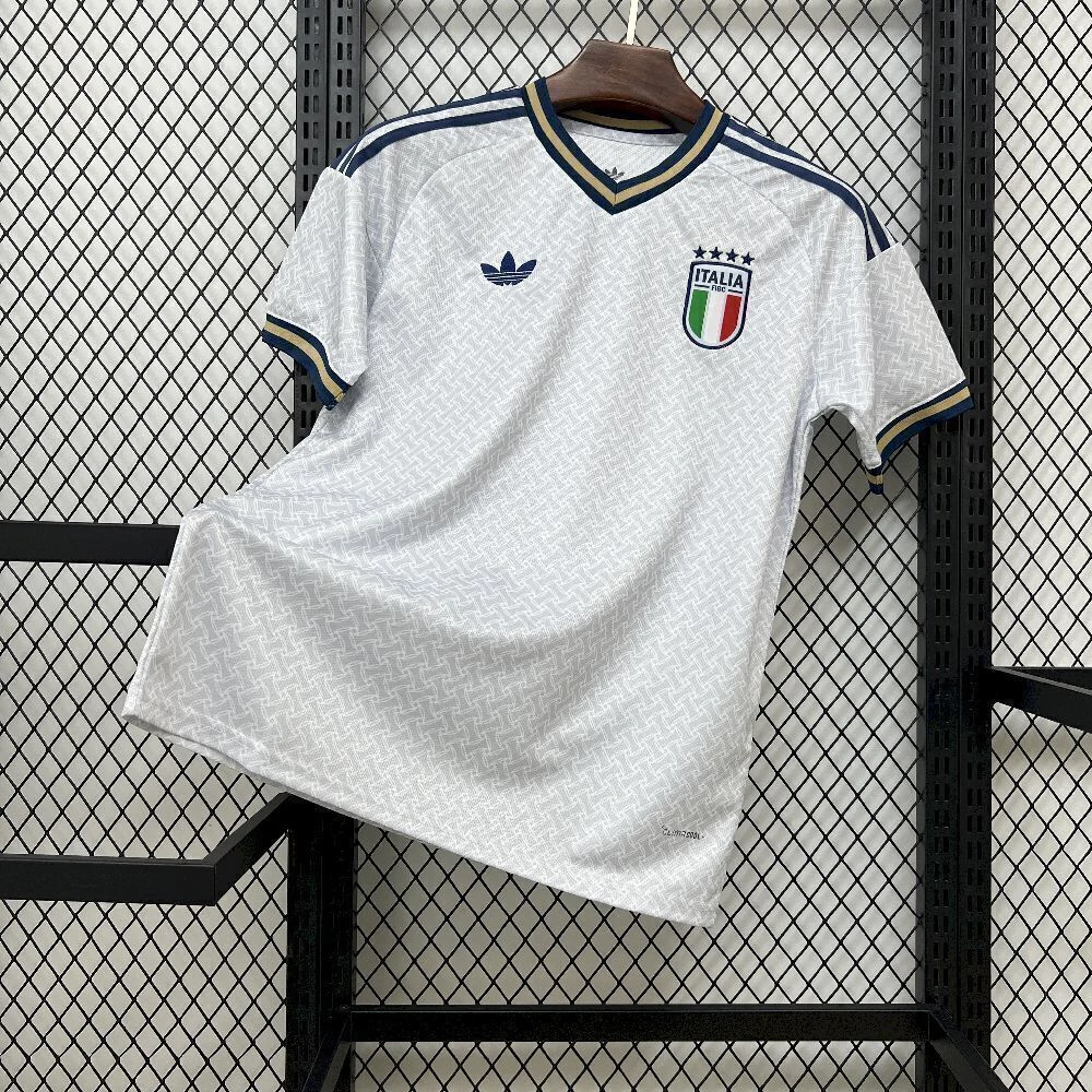 Camisa Itália Away Torcedor Masculina - Branca/Azul