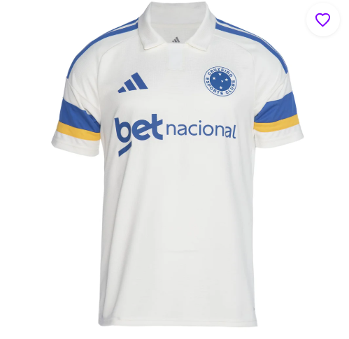 Camisa Cruzeiro III 26/27 Patch Origens Jogador Adidas Masculina - Branco+Azul