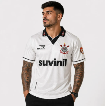 Camisa Corinthians Retrô Away 95/96 Suvinil - Branca