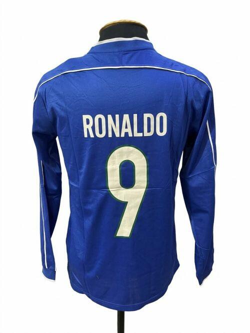 Camisa Retrô Brasil 1998 — Ronaldo | Azul Manga Longa