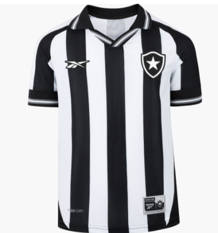 Camisa Botafogo I 25/26 Torcedor - Branco e Preto