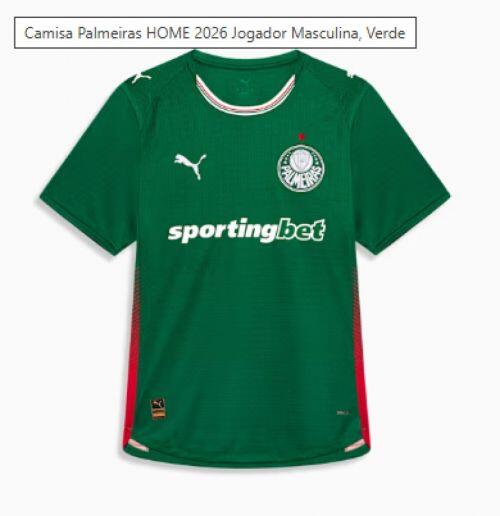 Camisa Palmeiras HOME 2026 Jogador Masculina