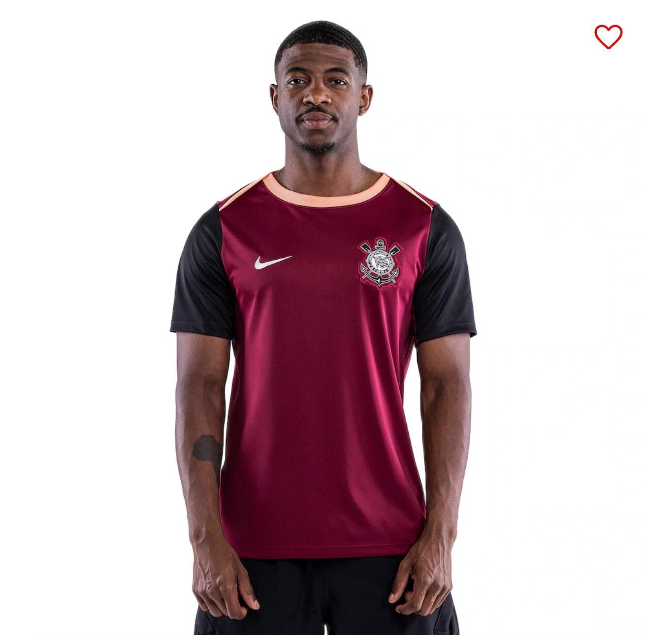 Camisa Corinthians 26 Treino - vinho