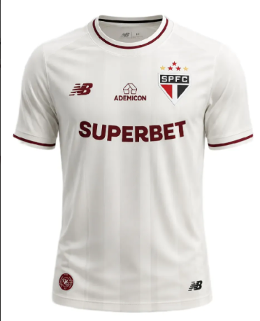Camisa São Paulo Comemorativa 26/27 Jogador New Balance Masculina - Off White+Vinho
