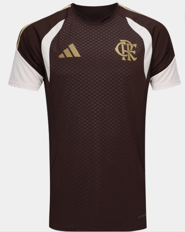 Camisa Flamengo 26/27 Treino Adidas Masculina - Marrom