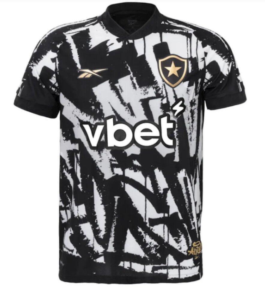 Camisa IIII Botafogo 25/26 Aura 90 - Preto e Branco
