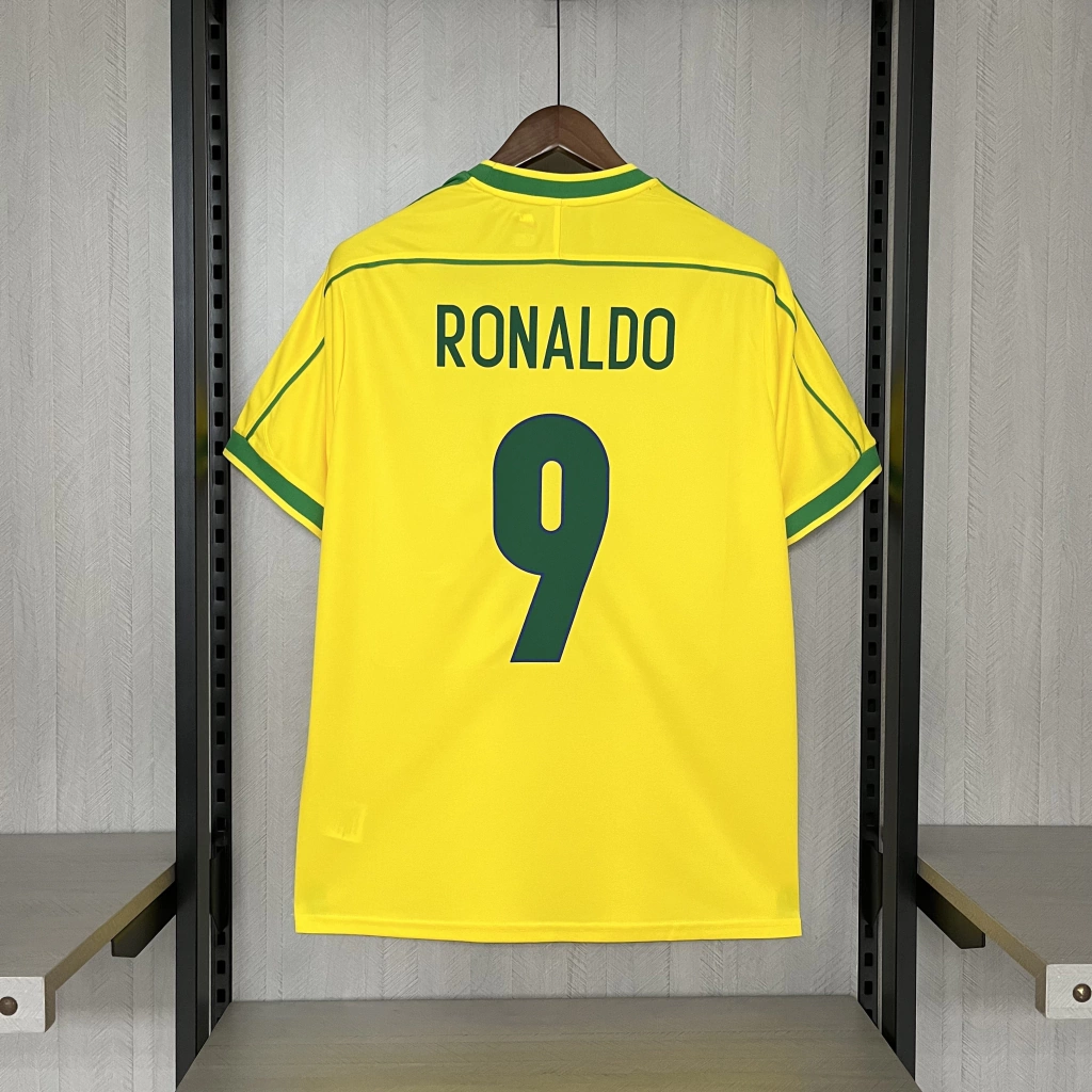 Camisa Brasil retrô 1998 RONALDO 9