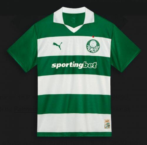 Camisa Palmeiras Listrada Avanti 25/26 Jogador - Verde Branco