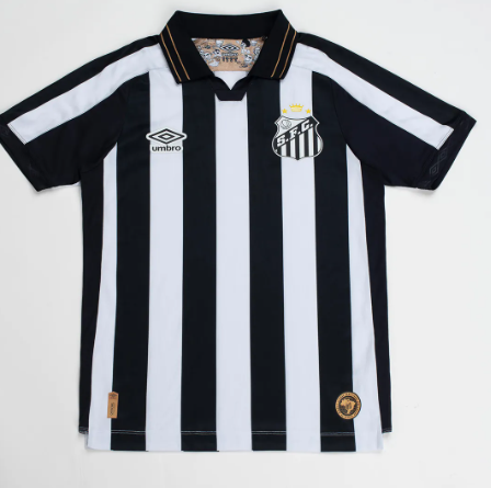 Camisa listrada Santos Masculina AwaY 2026 Jogador - Umbro